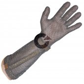 Rękawica ochronna STANDARD, nierdzewna, z mankietem 21cm, brązowa, rozm. 5, size XXS, EUROFLEX HS24921