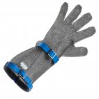Rękawica ochronna COMFORT, 5-palcowa, nierdzewna, mankiet 15cm, niebieska, rozm. 9, size L, HC25315