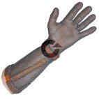 Rękawica ochronna STANDARD, nierdzewna, z mankietem 21cm, pomarańczowa, rozmiar 10, size XL, HS25421