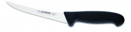 Nóż do trybowania, bardzo elastyczny, zakrzywiony, nierdzewny, 13 cm, czarny, GIESSER 2535 13