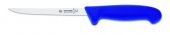 Nóż masarski do trybowania, elastyczny, wąski, prosty, długość 15 cm, niebieski, GIESSER 3215 15 B