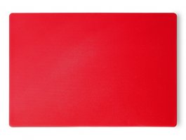 Deska polietylenowa HDPE do krojenia mięsa surowego, HACCP, czerwona, wym. 600x400 mm, HENDI 825617