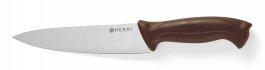 Nóż kucharski do krojenia wędlin, HACCP, brązowy, długość ostrza 180 mm, HENDI 842669