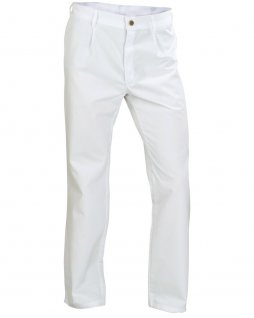Spodnie męskie HACCP, poliestrowo-bawełniane, rozm. 58, białe, KEGEL-BŁAŻUSIAK 5084-231-1080