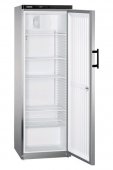 Szafa chłodnicza GKvesf 4145, 1-drzwiowa, drzwi pełne, sterowanie mechaniczne, srebrna, poj. 373 l
