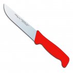 Nóż masarski Polkars nr 4, dł. 15 cm prosty czerwony