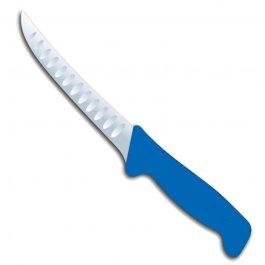 Nóż trybownik Polkars nr 16K, dł. 15 cm wygięty ze szlifem kulowym niebieski