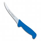Nóż rzeźniczy Polkars nr 2, wygięty, wąski, długość ostrza 15 cm, niebieski