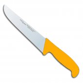 Nóż masarski Polkars nr 33, dł. 21 cm prosty żółty
