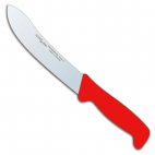 Nóż do skórowania Polkars nr 7, dł. 17,5 cm wygięty czerwony