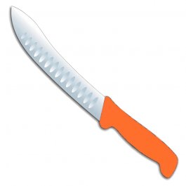 Nóż do skórowania Polkars nr 7K, dł. 17,5 cm ryflowany pomarańczowy