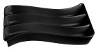 Półmisek potrójny z melaminy, wym. 230x190 mm, czarny