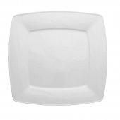 Talerz płytki wykonany z wysokiej jakości porcelany w kolorze białym. 
   
  OSTATNIE 3 SZTUKI!