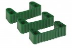 Zestaw 3 pasków zaciskowych, paski do wieszaka Hi-Flex 10112 i 10132, gumowe, zielone, VIKAN 10022