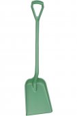 Łopata ergonomiczna z uchwytem typu D, wykrywalna, 327x271x50 mm, dł. 1040 mm, zielona, VIKAN 56262