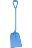 Łopata ergonomiczna z uchwytem typu D, wykrywalna, 327x271x50 mm, dł. 1040mm, niebieska, VIKAN 56263