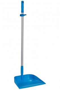 Szufelka pionowa, szufelka z długim, aluminiowym uchwytem, szer. 330 mm, niebieska, VIKAN 56623