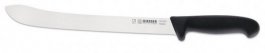 Nóż masarski do szynki, kiełbas, wędlin, zaokrąglony, nierdzewny, 28 cm, czarny, GIESSER 7105 28