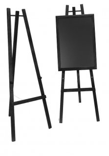 Sztaluga z drewna bukowego, czarna, wys. 165 cm, model 7691/165