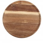 Deska z drewna akacjowego do serwowania, okrągła, średnica 33 cm, grubość 1,8 cm, EXXENT 31129