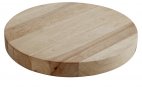 Deska z naturalnego drewna do krojenia, okrągła, średnica 35 cm, grubość 4 cm, EXXENT 78542