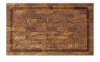 Deska z drewna tekowego do krojenia, z wydrążonymi uchwytami, wymiary 41x25x2,5 cm, XANTIA 78567