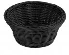 Koszyk z polipropylenu na pieczywo, okrągły, średnica 18,5cm, wysokość 7,5cm, czarny, BBM 89065