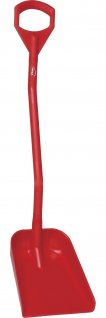 Łopata ergonomiczna z uchwytem D, 340 x 270 x 75 mm, czerwona, 1110 mm, VIKAN 56104