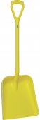 Łopata higieniczna z uchwytem D, 379 x 345 x 90 mm, żółta, 1035 mm, VIKAN 56236
