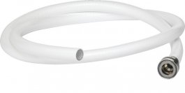 Wąż PCV z szybkozłączką 1/2", szlauch wylotowy, odpływowy, dozujący, biały, 1,5 metra, VIKAN 94415