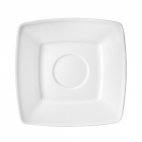 Spodek pod filiżankę, porcelanowy, biały, wym. 14,5x14,5 cm, Lubiana Victoria 2713